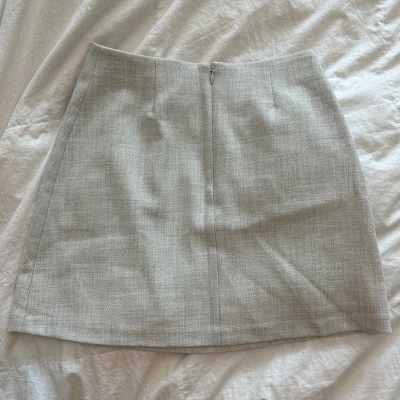 Aritzia Wilfred Classic Mini Skirt - Grey/White - Size 0 - Picture 2 of 2